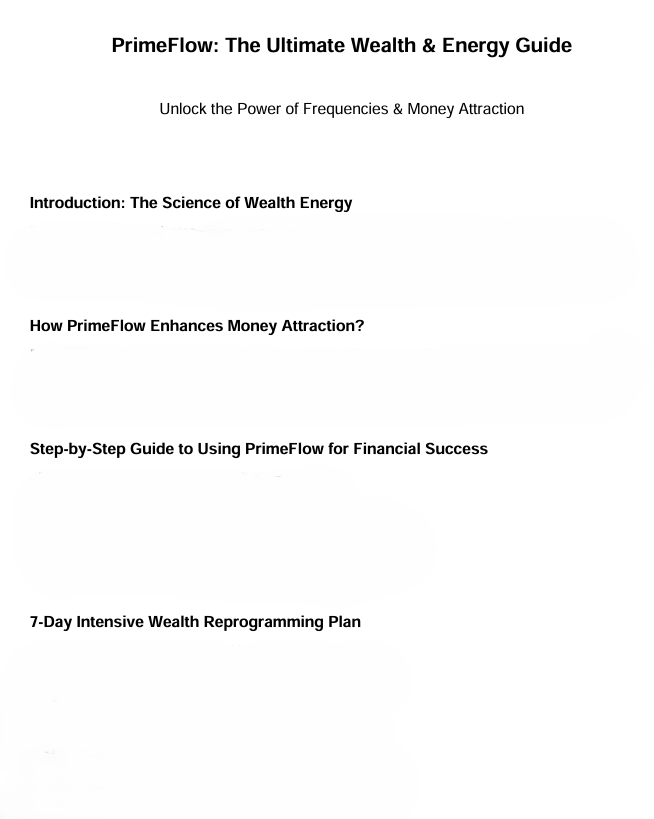 PrimeFlow Wealth Energy Master Guide