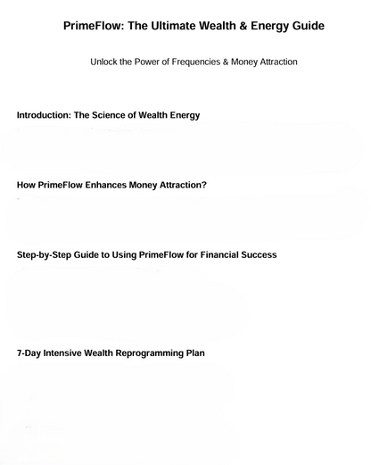 PrimeFlow Wealth Energy Master Guide